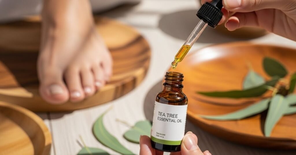 how to treat toenail fungus at home — tea tree oil remedy