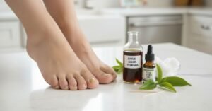 Comparison of healthy and toenail fungus nails with natural treatment remedies