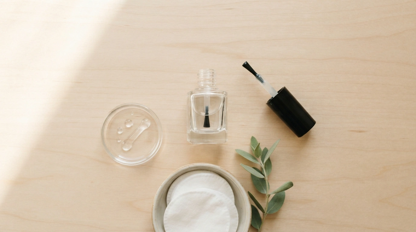 Clear antifungal nail polish treatment bottle representing options for treating nails while managing fungal infection